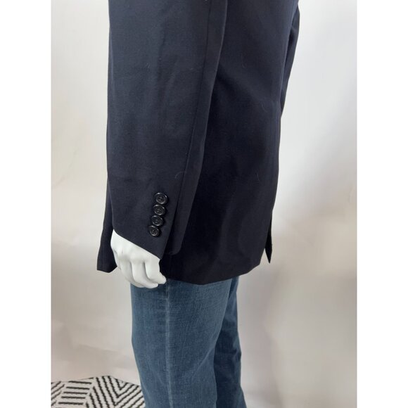 Hart Schaffner & Marx Mens Vintage Navy Blazer 2 Button Notch Lapel Union Made S - Picture 4 of 16